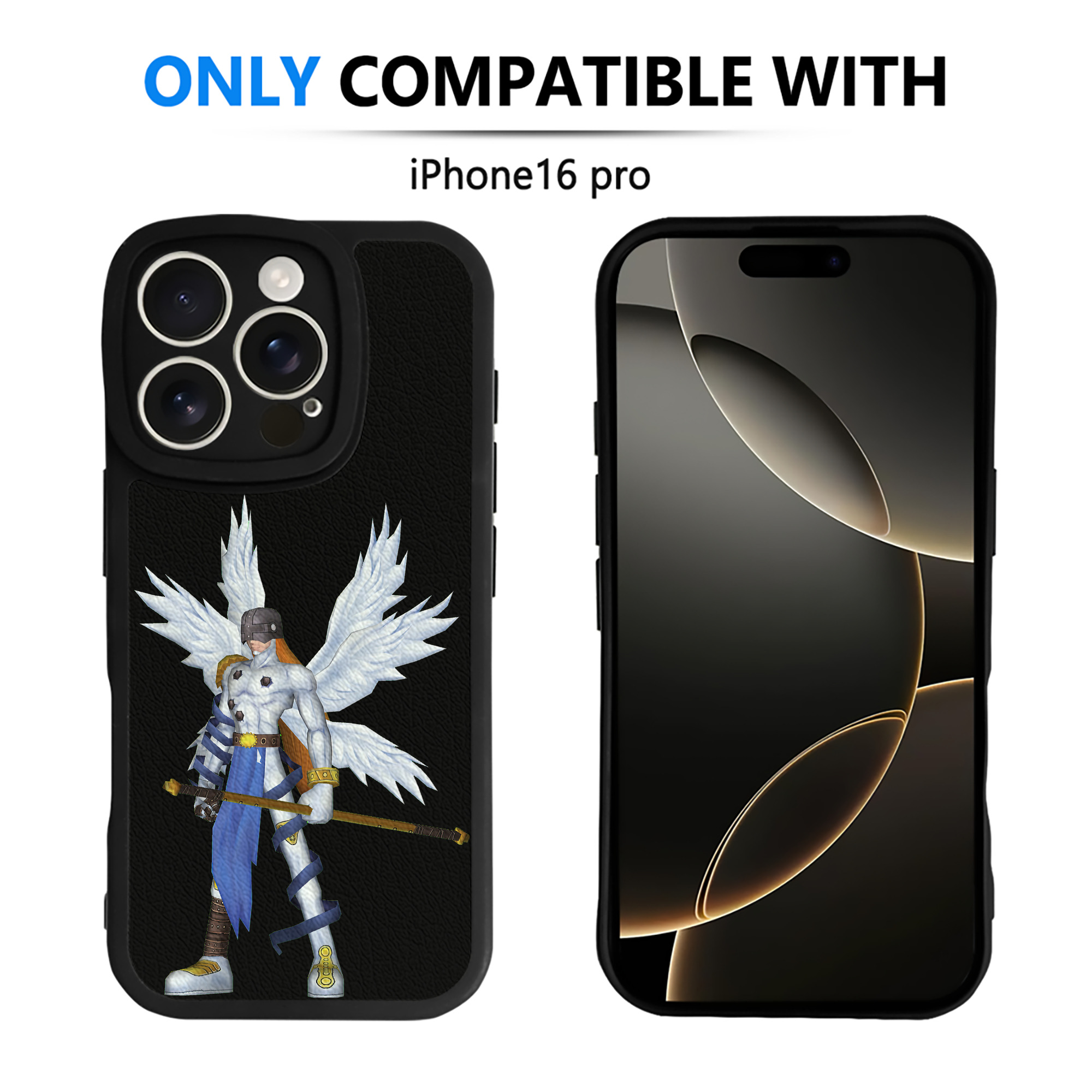 （画像用） Digimon デジタルモンスター/デジモン 【iPhone 16シリーズ対応】シリコンスマホケース（レザー調） 材質：シリコン